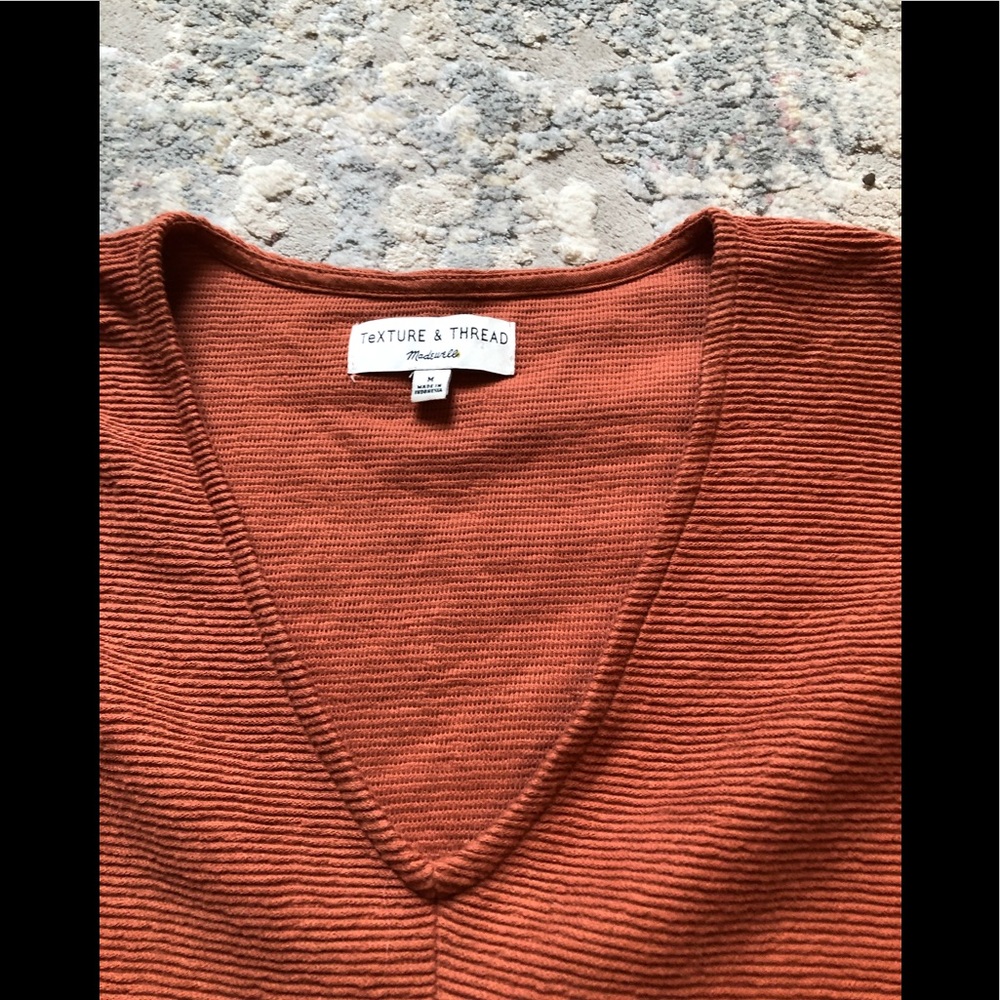 🖤 Madewell Texture & Thread Tie Front Top - Picture 4 of 8